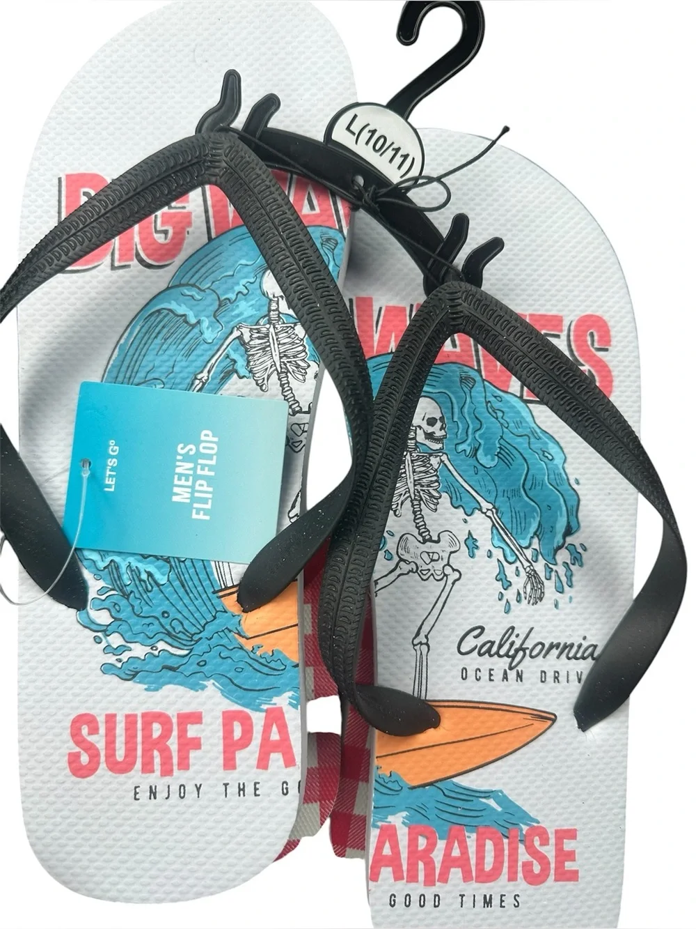 Men’s Black Strap Surf Paradise Flip-Flops